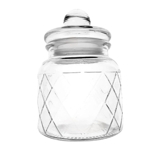 [1039116] 115 GLASS JAR STRAWBERRY 650ML (HEIGHT 15.6CM, DIAMETER 8.4CM)