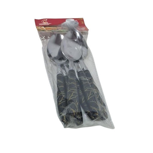 [1039248] 219-40 TABLE SPOON 6PCS MARBLE BLACK