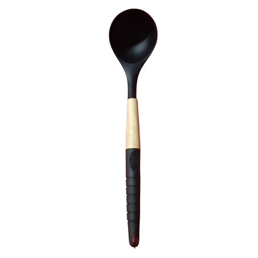 [1039316] 8281-14 / 281-14 / 1170-35 WOODEN HANDLE SILICONE SOUP SPOON