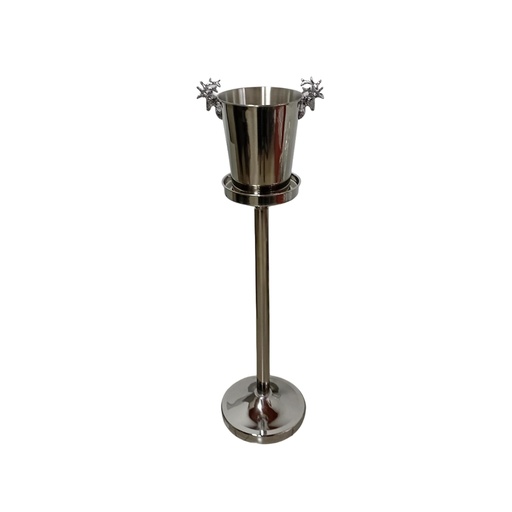 [1039433] 8276-38 / 8276-37 / TR-23 / TR-24 S/S SILVER WINE BUCKET WITH STAND 5L