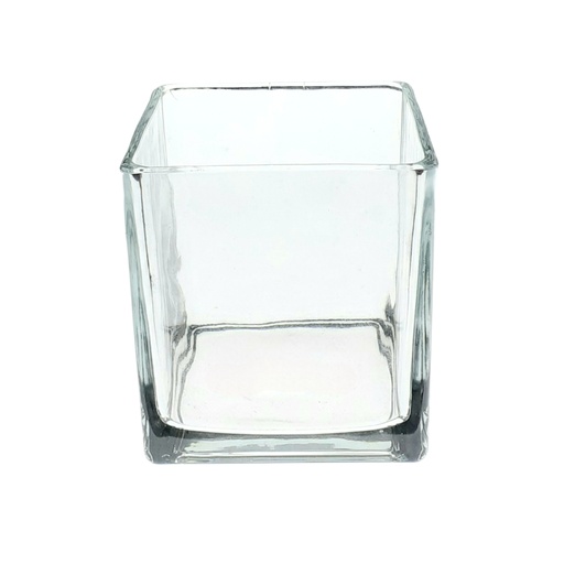 [1040022] SYHA07 GLASS VASE SQUARE (LENGTH 12CM, WIDTH: 12CM, HEIGHT: 12.5CM)