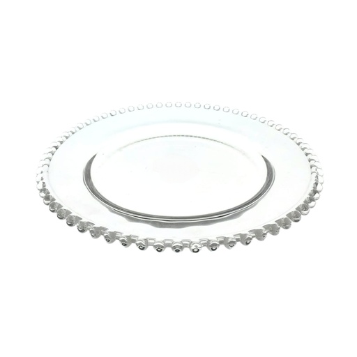 [1040701] YJP-7201-3 GLASS PLATE 2PCS 9” (DIAMETER 23.5CM)