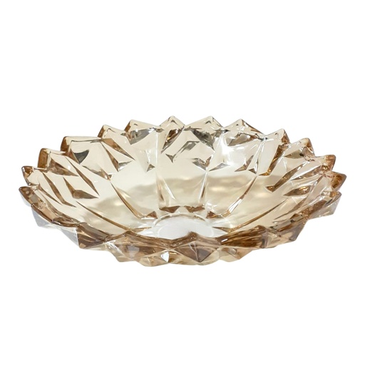 [1040711] YJP-7041-1D GLASS CENTRE PIECE GOLD (HEIGHT: 9.7CM, DIAMETER: 32CM)
