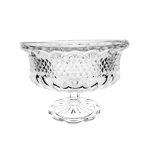 [1040796] DSGD 132-8/L1  GLASS CENTRE PIECE (HEIGHT: 15CM, DIAMETER: 19.8CM)