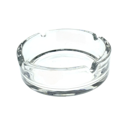 [1040950] TYG2301 GLASS ASHTRAY (HEIGHT: 3.5CM, DIAMETER: 10CM)