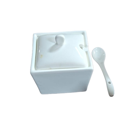 [1042330] 5517-43 M4520 CERAMIC SUGAR POT & SPOON 