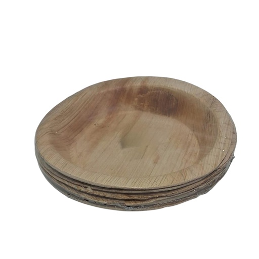 [1043015] ARECANUT LEAF PLATE 6”  RD 6PCS