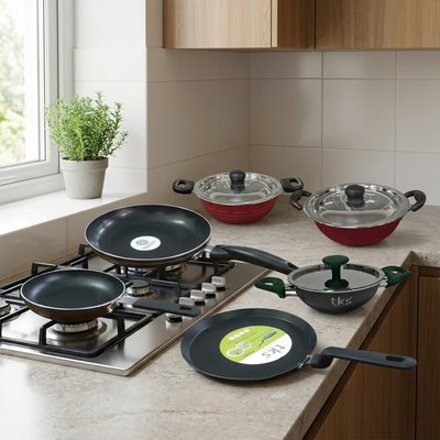 Fry Pans, Saucepans, Those/ Chapatti pans, Hopper pans & Grill pans