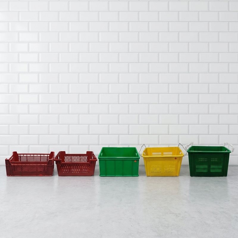 Plastic Crates for Food Items at Titus Stores