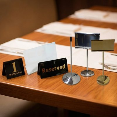 Menue Holders,Bill Holders, Name Tag Holders,KOT Holders & Table Numbers