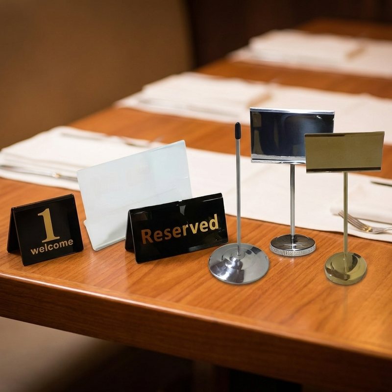 Menue Holders,Bill Holders, Name Tag Holders,KOT Holders & Table Numbers at Titus Stores