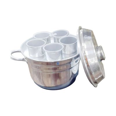 Aluminium pittu steamer with 5 moulds