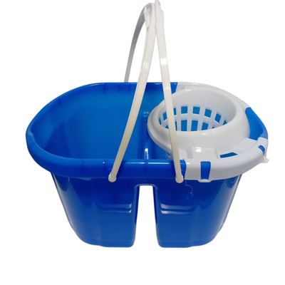 Double Compartment Mop Bucket With Wringer