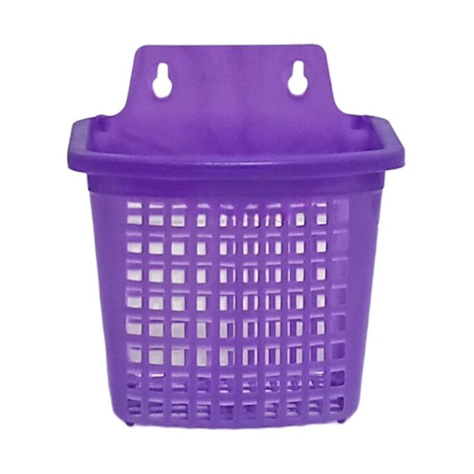 Wall-Mounted Plastic Basket Holder