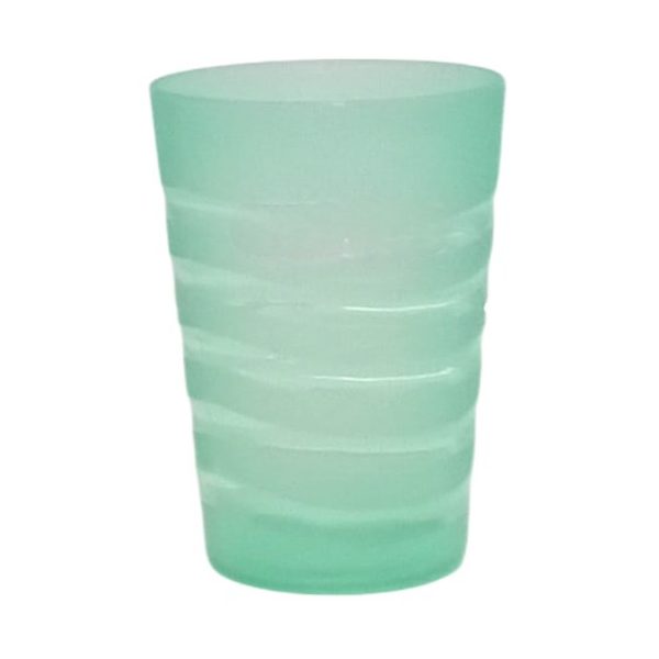 Ribbed plastic water tumbler