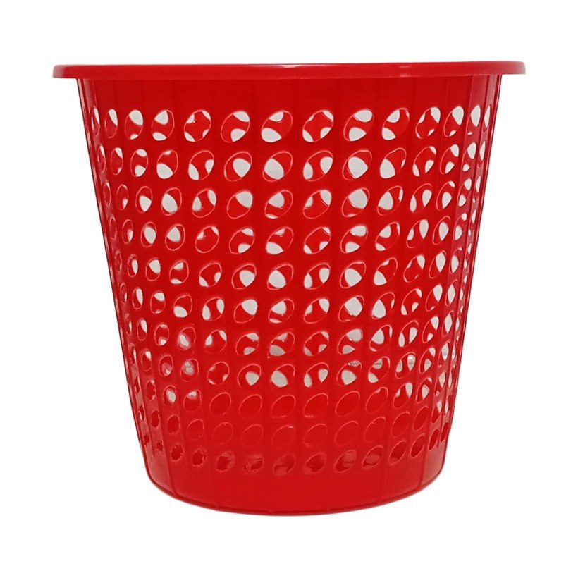 Plastic mesh wastepaper basket