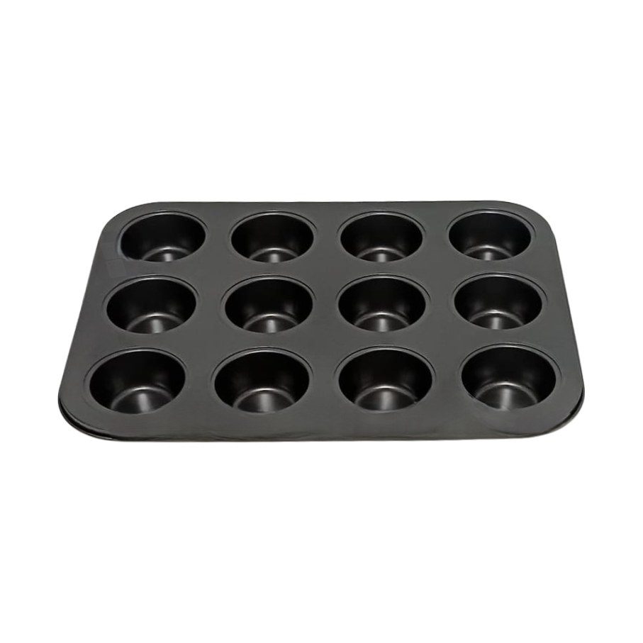 Non-stick 12-cup cupcake tray