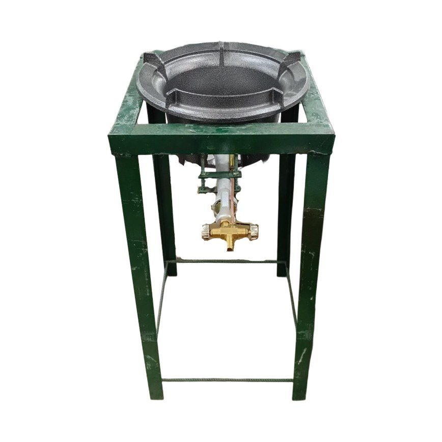 High pressure gas burner with stand