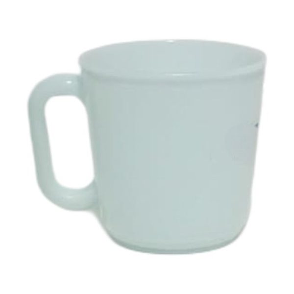 White Plastic Mug With Handle
