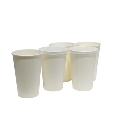 400ml Paper Tumblers with Lids, 5-Pack