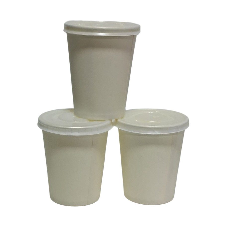 200ml Disposable Cups with Lids, 50pcs