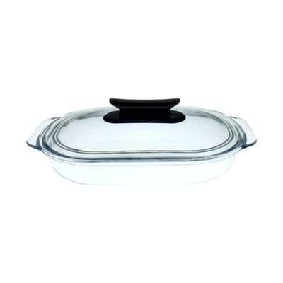 Glass Oval Baking Dish with Lid, 3L