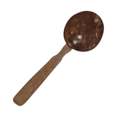 Coconut shell curry spoon