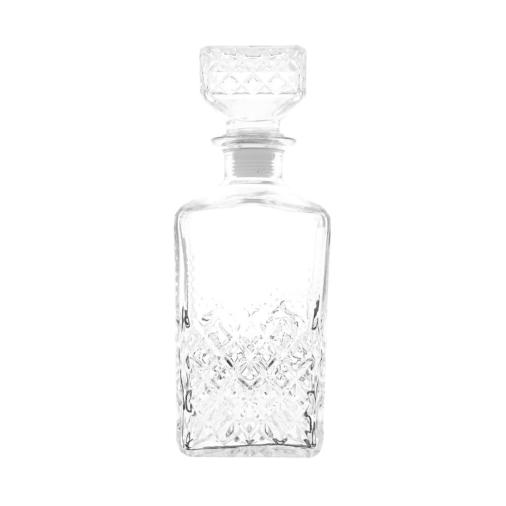 Cut-Pattern Glass Whisky Decanter