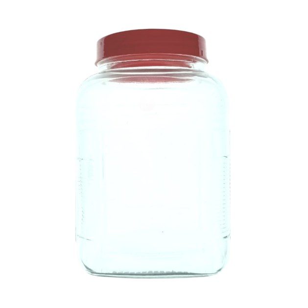 Square Glass Storage Jar with Screw Lid