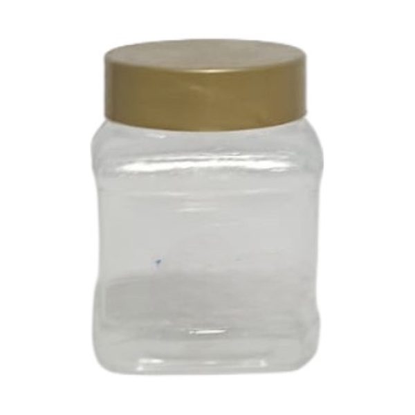 Square PET jar with screw cap