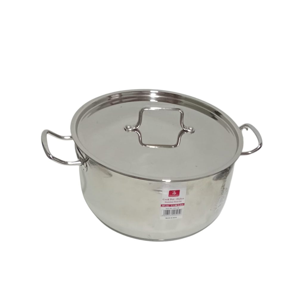 Stainless Steel Cook Pot with Lid, 30cm