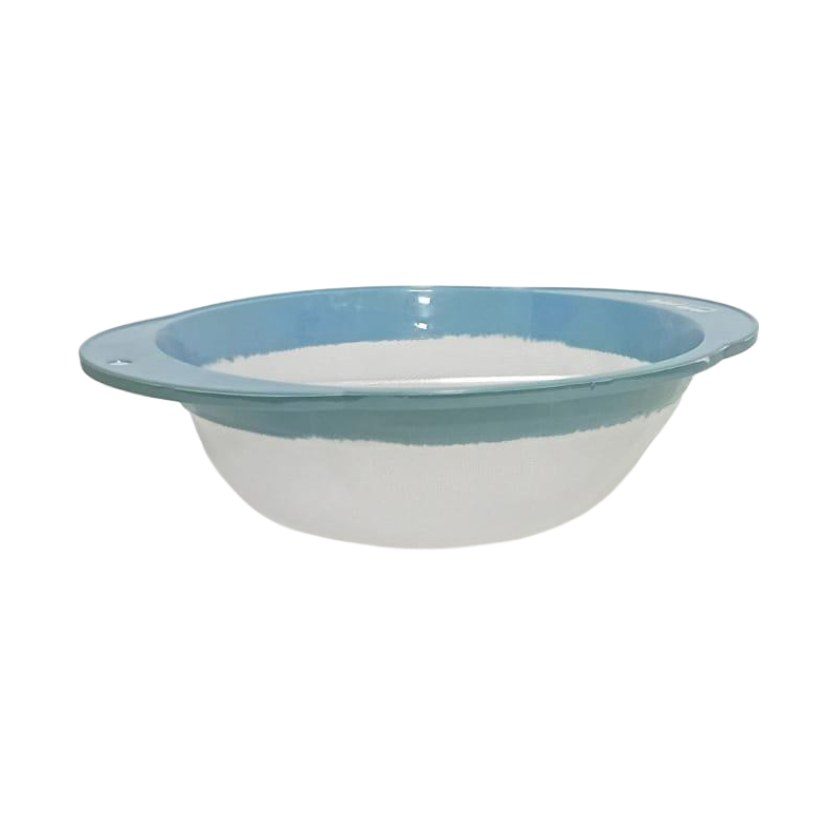 Plastic rice washing bowl with handles