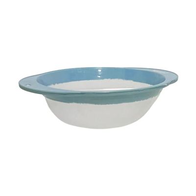 Plastic rice washing bowl with handles
