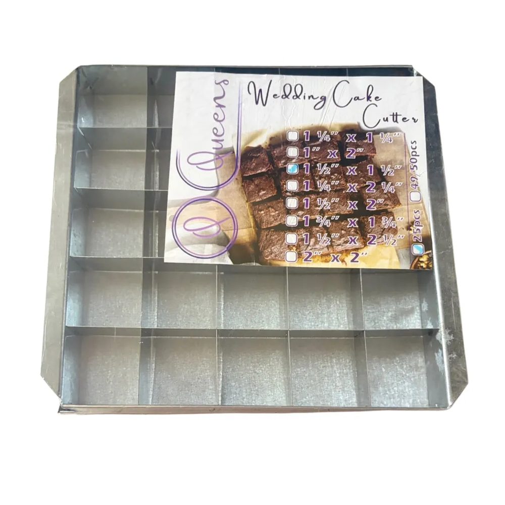 25-Piece Square Wedding Cake Cutter