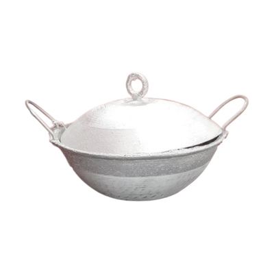 Cast aluminium hopper pan with lid