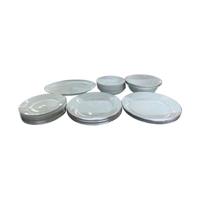 21-Piece Platinum Rim Porcelain Dinner Set