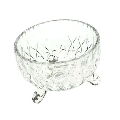 Footed cut-glass dessert bowls, 6 pcs