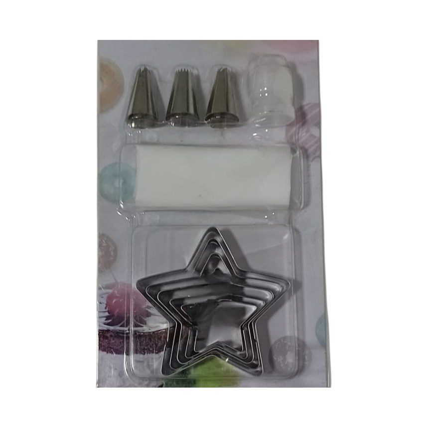 Cake Decorating Set with Star Cutters