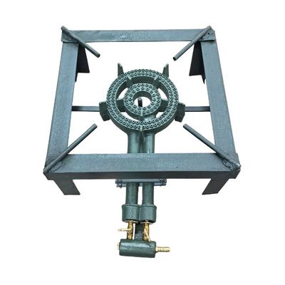 Cast iron 2-port gas burner with stand