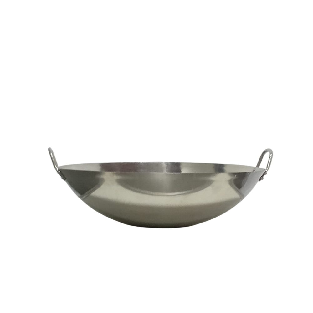 Stainless Steel Wok 55cm, Double Handle