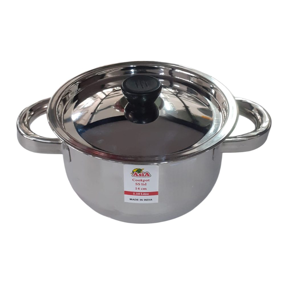 Stainless Steel Double-Handle Saucepan 14cm