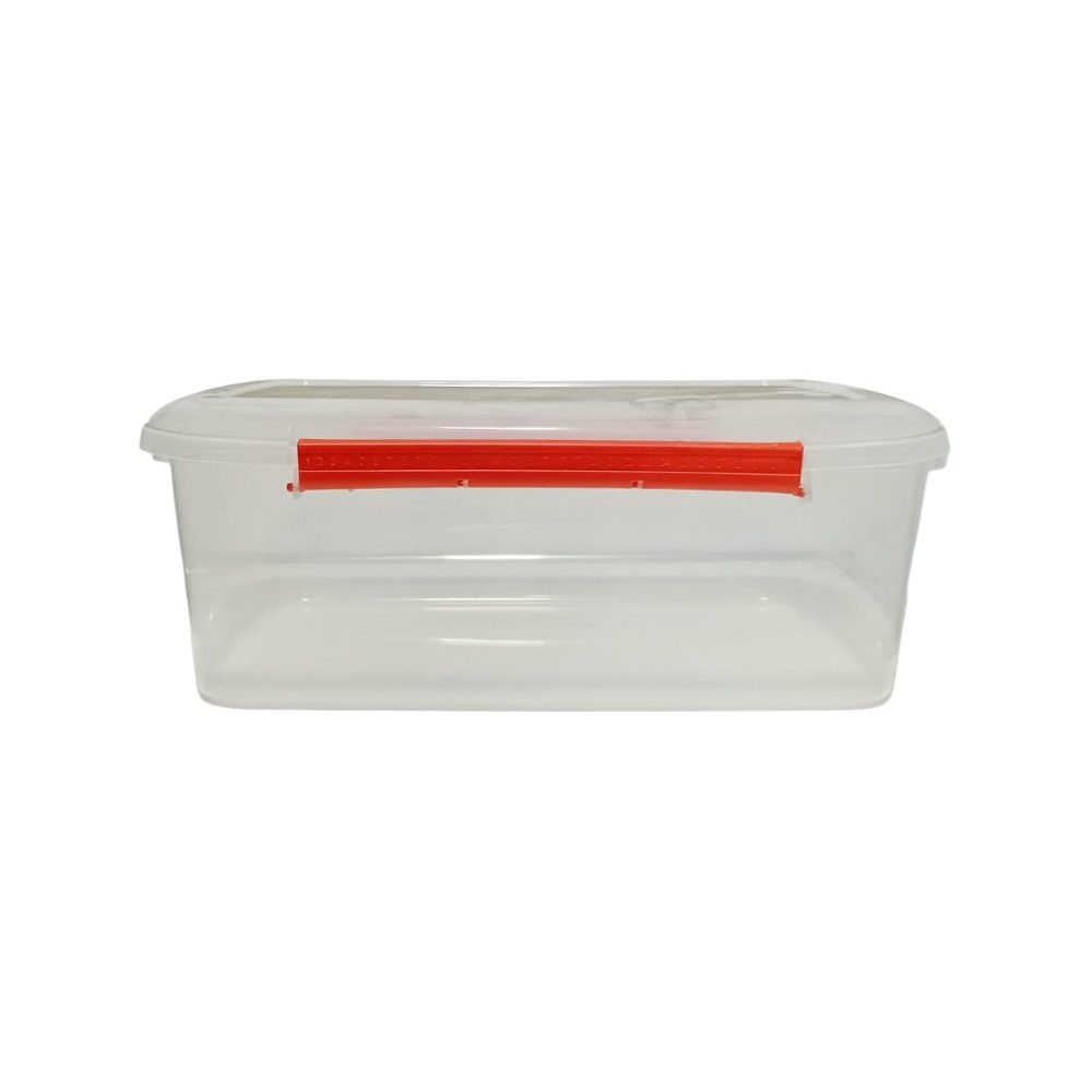 Extra-large clip-lock plastic storage box