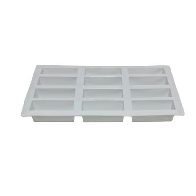 12-cavity rectangular silicone mould