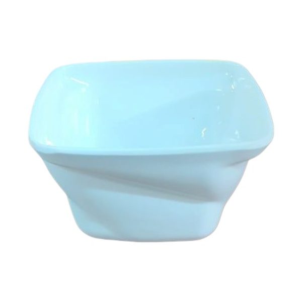 4" Square Melamine Bowl, White