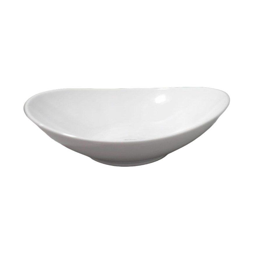 Dankotuwa white oval salad bowl