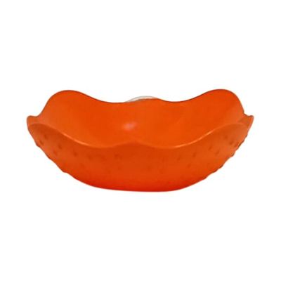 Orange plastic scalloped serving bowl