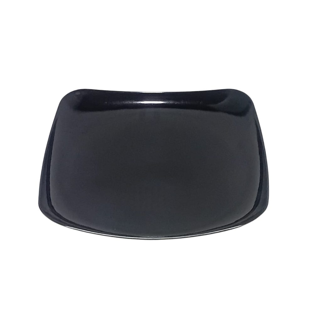 10" Square Melamine Plate, Black