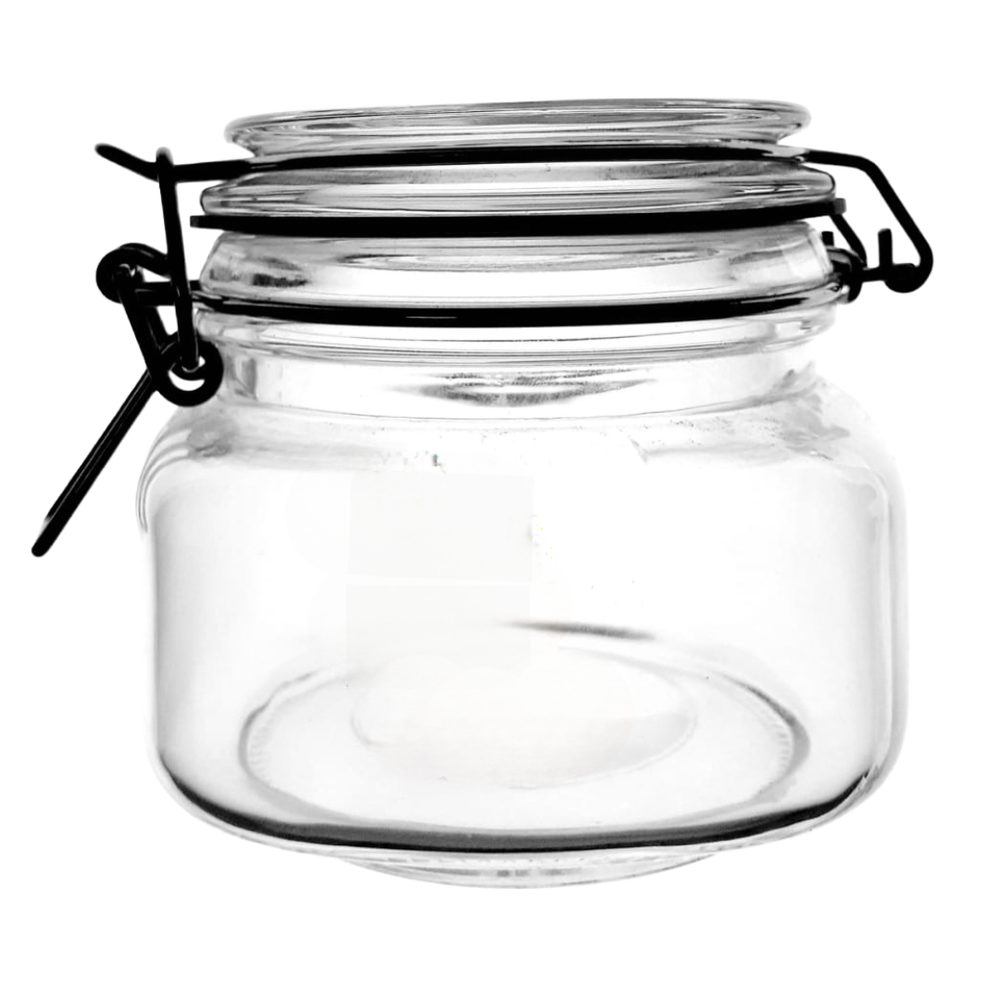 Clip-top glass storage jar, 460ml
