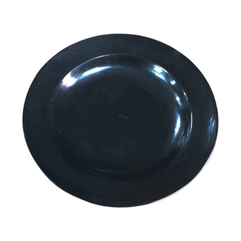 Black melamine heavy dinner plate