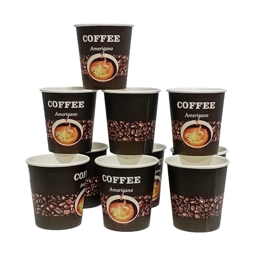 Printed paper tea cups, 10-pack